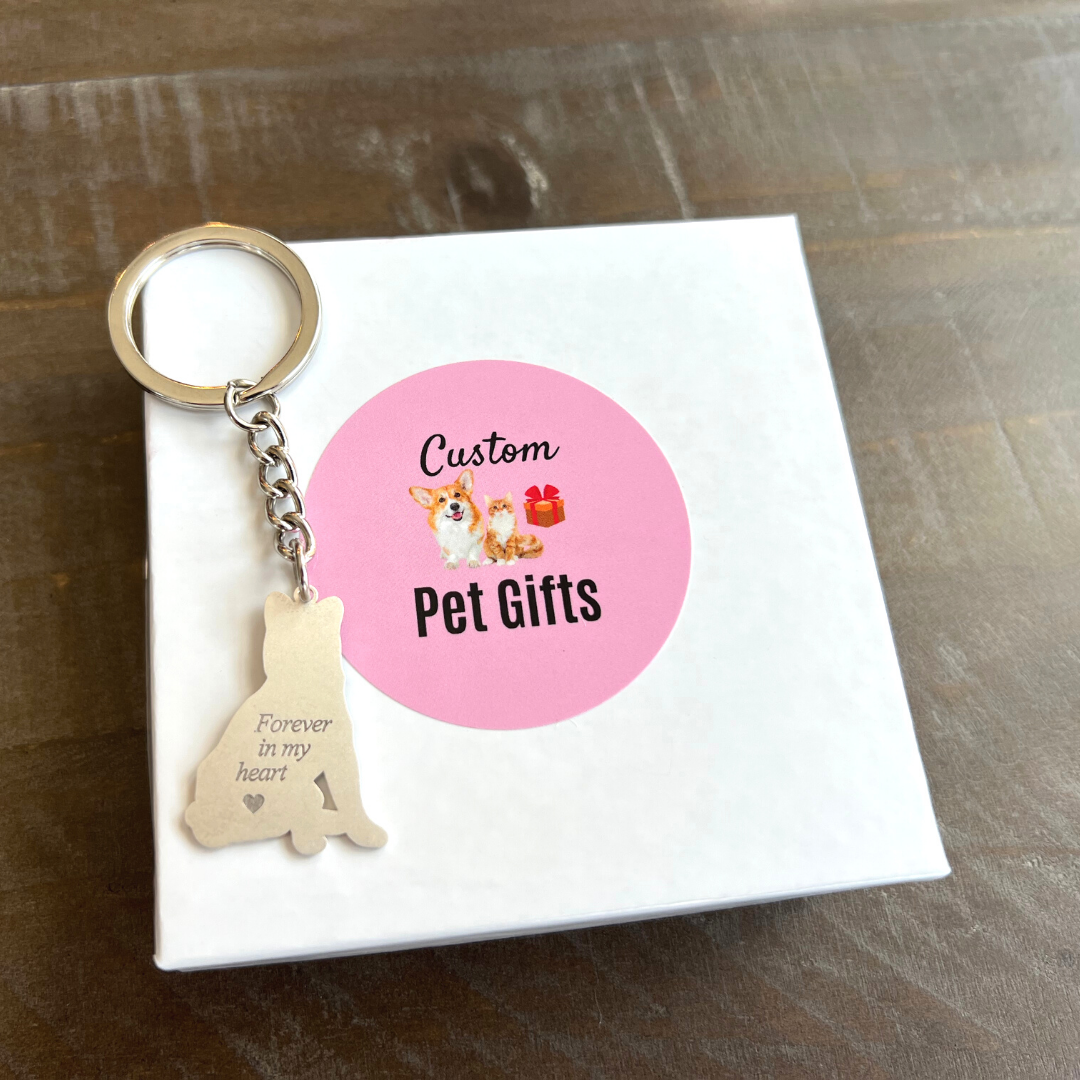 Custom Photo Engraved Dog Keychain – PAWSWOOFLOVE